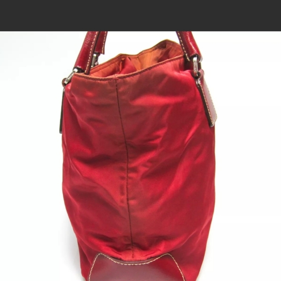 Prada Authentic Red Nylon Tote RARE - Picture 6 of 9